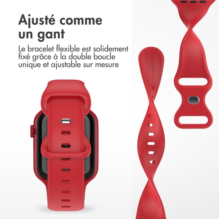 imoshion Bracelet en silicone? pour Apple Watch | 44/45/46/49 mm - Taille M/L - Rose - Neuf