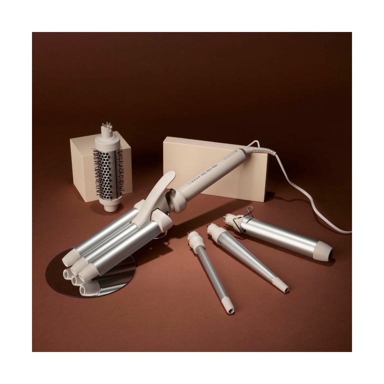 Remington Boucleur à cheveux 5en1 [3 accessoires 13 33mm fer à boucler brosse ronde] Trendology écran LED 130°C 210°C ondulations boucles naturelles définies tous types de cheveux CI41MS5E51 - vue 3