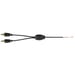 Hama 1.5m 2 x RCA - 3.5mm m/m câble audio 1,5 m 3,5mm Noir