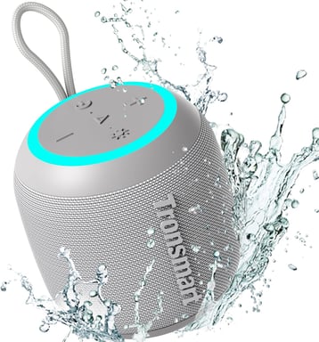 Tronsmart T7 Mini Altoparlante Bluetooth Portatile Compatto con Luci, Bluetooth 5.3, 15 W, 18 Ore di Riproduzione, Suono Stereo a 360°, Impermeabile IPX7, per la Casa, Esterni