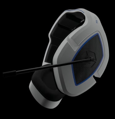 Gioteck TX-50 Casque Avec fil Arceau Jouer Noir, Bleu, Blanc