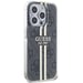 Custodia Guess per iPhone 15 Pro 6.1'' nero Custodia rigida IML 4G Gold Stripe