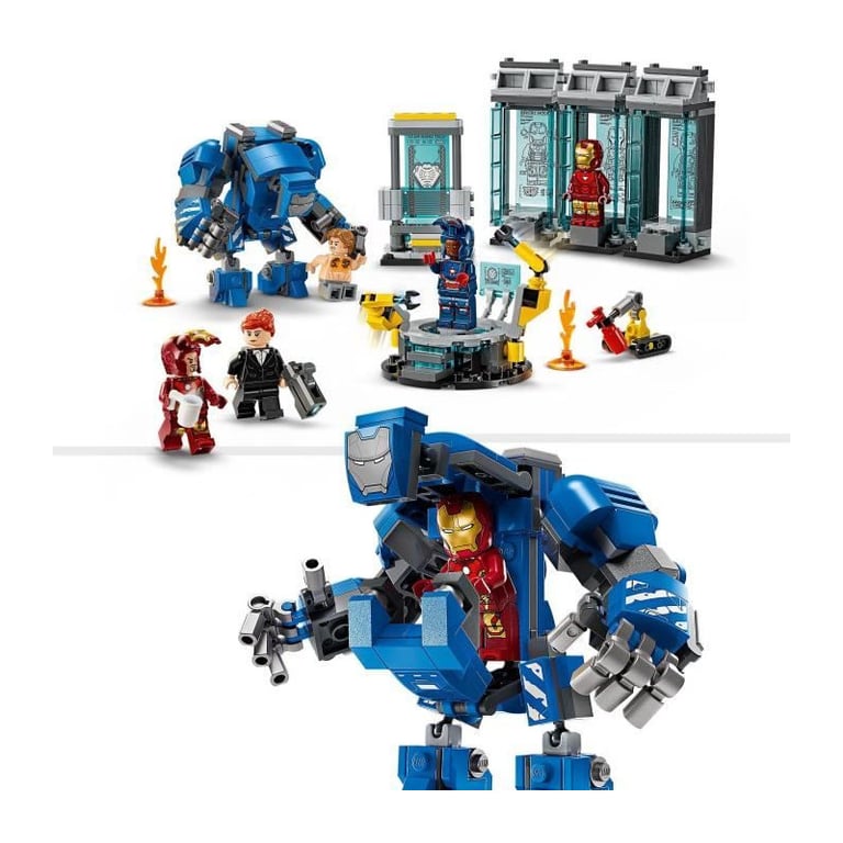 LEGO Marvel 76315 Le Laboratoire d’Iron Man : la Salle des Armures Jouet garçon - vue 4