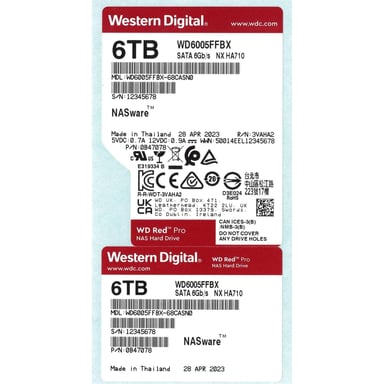Western Digital Red Pro disco duro interno 6 TB 7200 RPM 256 MB 3.5'' SATA