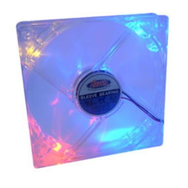 Ventilateur de 8CM transparent lumineux en 3 couleurs pour boRtier PC