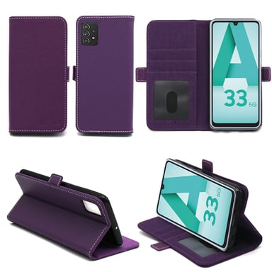 Samsung Galaxy A33 5G Etui housse rabat protection violet