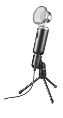 Trust Madell Desktop Microphone - Bouton Mute - Connexion Jack 3,5 mm - Support trépied - Filtre Me