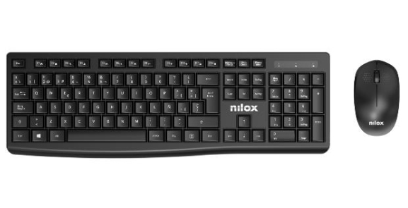 Nilox NXKMWE012 clavier Souris incluse Bureau RF sans fil Espagnole