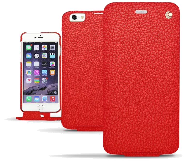 Housse cuir Apple iPhone 6S Plus - Rabat vertical - Tomate ( Pantone 187C ) - NOREVE