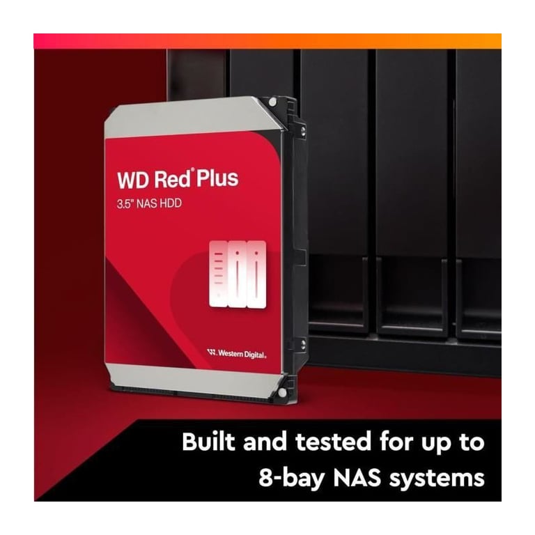 Western Digital Red Plus disque dur 2 To 5400 tr/min 64 Mo 3.5  SATA - Neuf