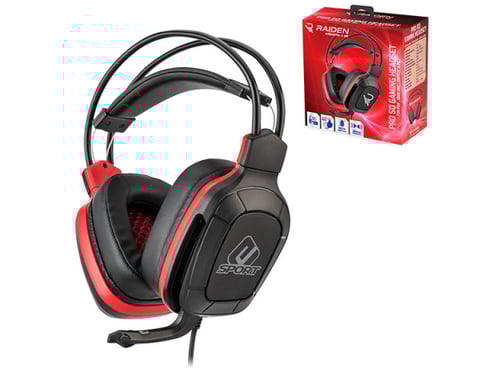 Subsonic SA5554 écouteur/casque Avec fil Arceau Jouer Noir, Rouge