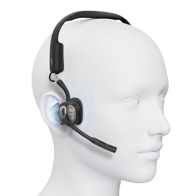 SHOKZ Openmeet Casque Sans fil Crochets auriculaires Bureau/Centre d'appels USB Type-C Bluetooth Noir
