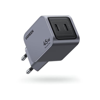 Chargeur mural USB-C GaN 2 ports Ugreen Nexode Pro 35008 45W PD3.0 QC4.0+ Gris