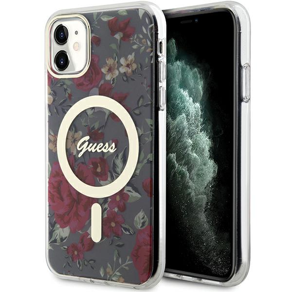 Guess Coque telephone - bumper telephone GUHMN61HCFWSA Coque rigide pour iPhone 11 / XR 61 Fleur