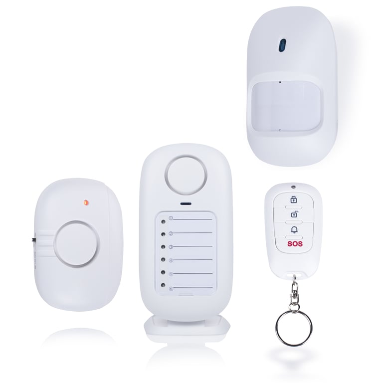 SMARTWARES  Mini-syst&egrave;me dalarme avec t&eacute;l&eacute;commande 100 dB SC50-6