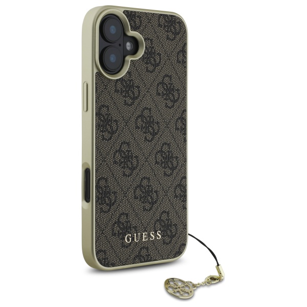 Coque pour iPhone 16 Plus Guess Hardcase 4G Charms Collection GUHCP16MGF4GBR - vue 5