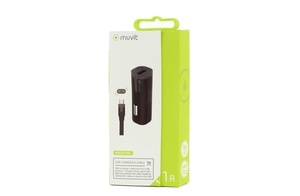 Tab Pack Chargeur Voiture 1Usb+Cable 1A Usb/Micro-Usb 1M Noir