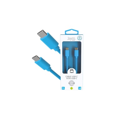 Cable USB-C a Type-C 3A - 1,5 metros - Colección POP - Azul