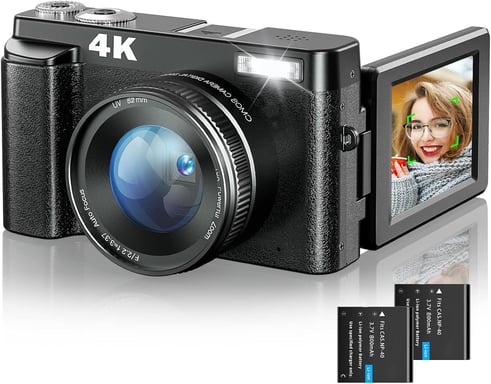 Appareil Photo Numérique Autofocus 48MP 4K noir