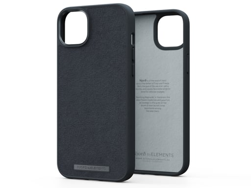 Custodia Njord byELEMENTS Suede Comfort+ - iPhone 14 Plus - Nero