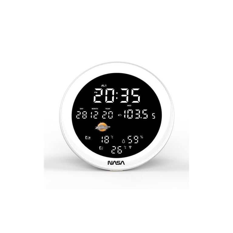 Station météo et enceinte Bluetooth Nasa WSP1700 avec radio réveil Bois - vue 3