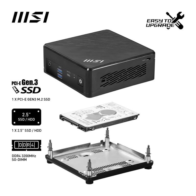 MSI Cubi N ADL 009BEU Celeron N100 - vue 3