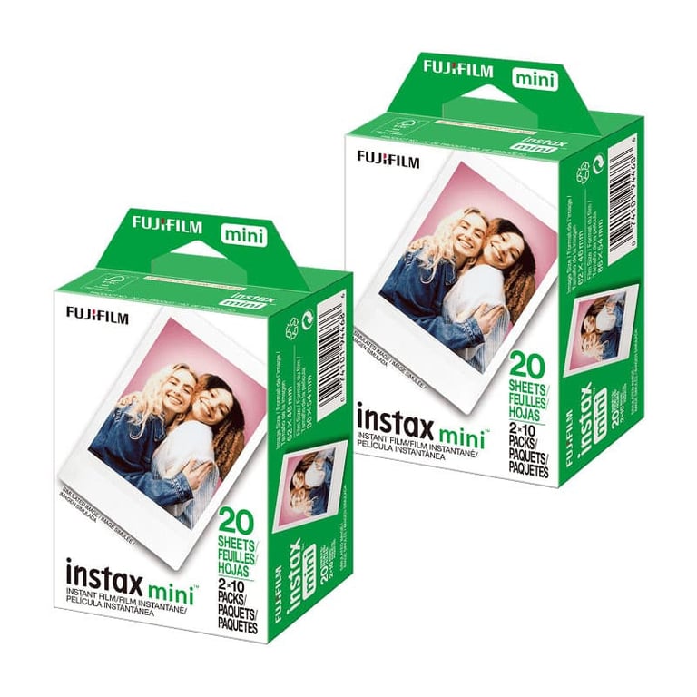 FUJIFILM Instax Mini Film 2 Pack de 20 40 Photos Neuf
