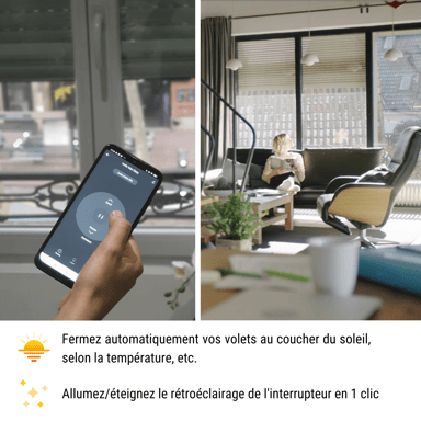 Interrupteur Wi-Fi + Bluetooth pour volets roulants - Vollo Max 3