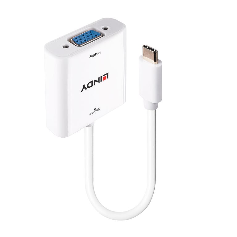 Lindy 43355 câble vidéo et adaptateur USB Type C VGA D Sub Neuf