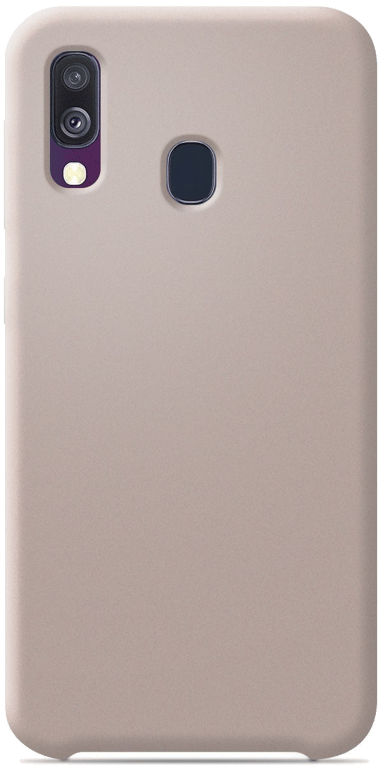 Coque silicone unie compatible Soft Touch Sable rosé Samsung Galaxy A40