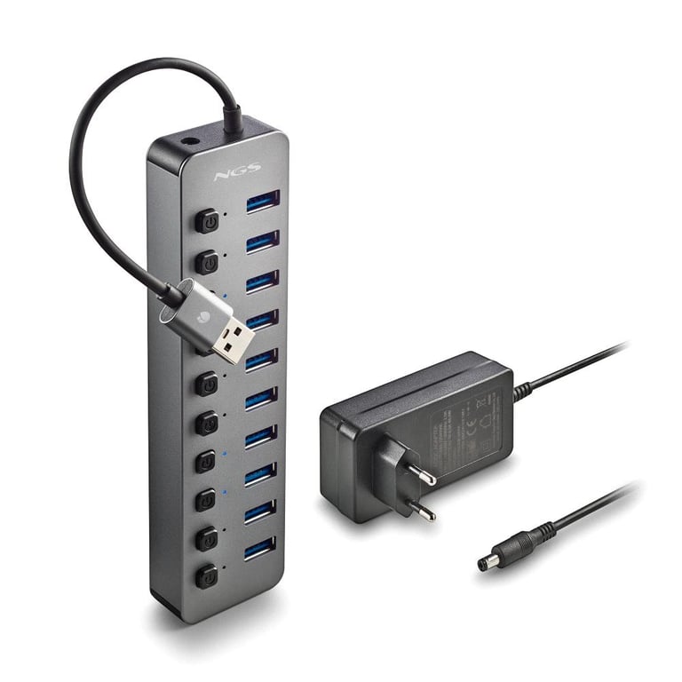 NGS IHUB 10 USB 3.2 Gen 1 3.1 Gen 1 Type A 5000 Mbit/ Neuf - vue 3