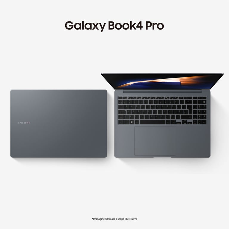 Samsung Galaxy Book4 Pro Intel Core Ultra 7 155H Ordinateur portable 40,6 cm (16 ) Écran tactile WQXGA+ 16 Go LPDDR5x-SDRAM 1 To SSD Wi-Fi 6E (802.11ax) Windows 11 Pro Gris - Neuf