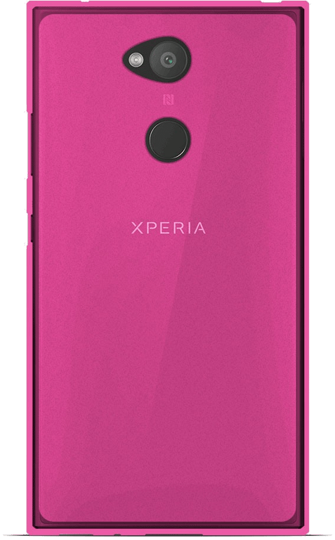 Coque silicone unie compatible Givré Rose Sony Xperia L2