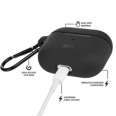 Cover per AirPods 3 Tough in silicone con aggancio metallico