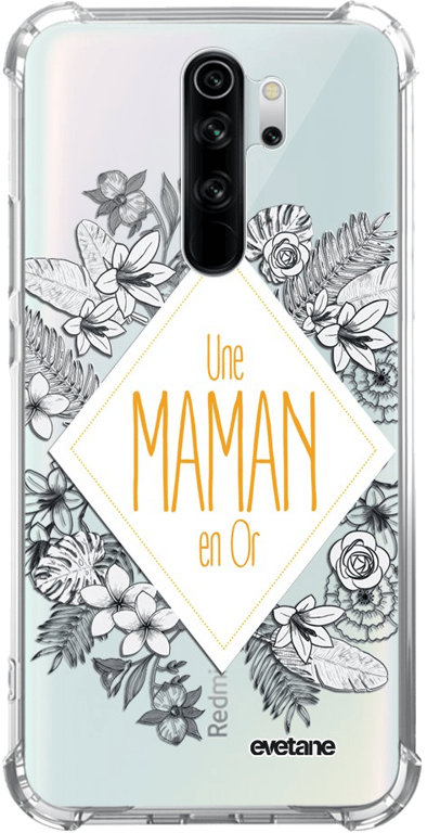 Evetane Coque Xiaomi Redmi Note 8 Pro anti-choc souple angles renforcés transparente Motif Une Maman