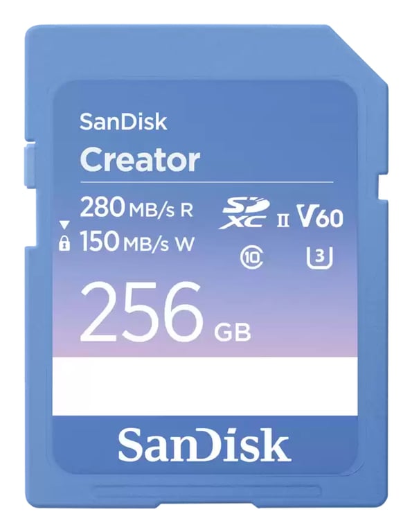 SanDisk Creator 256 Go SDXC UHS-II Classe 10 - Neuf