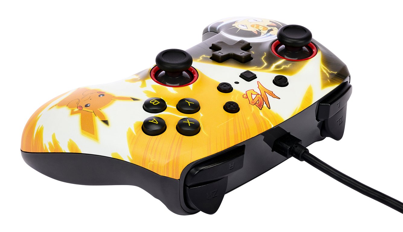 PowerA NSGP0039-02 accessoire de jeux vidéo Noir, Jaune USB Manette de jeu Analogique Nintendo Switch - Neuf