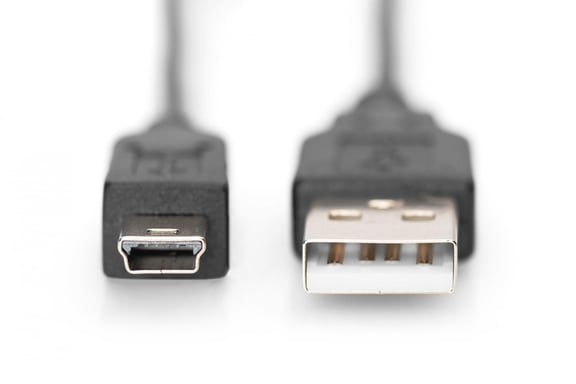 Digitus AK-300130-018-S cavo USB USB 2.0 USB A Mini-USB B 0,48 Gbit/s Nero