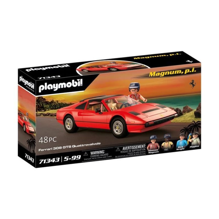 PLAYMOBIL 71343 Magnum - Ferrari 308GTS - Classic Cars - Voiture de collection - Neuf