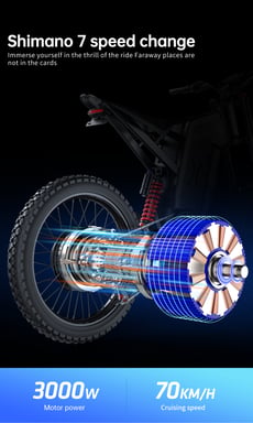 EKXBIKE X21 MAX - Vélo Électrique Super Sport Tout-Terrain