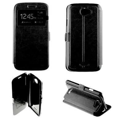 Funda Folio negra compatible con Wiko Barry