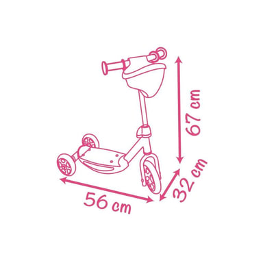 SMOBY Corolle Patinete 3Rdes 3 años