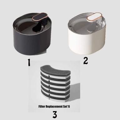 Dispensador de agua eléctrico inteligente Herzberg 3L con triple filtración y sensor para mascotas