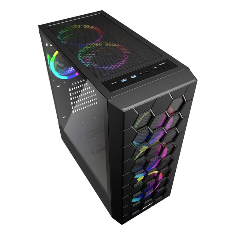 Boitier PC Moyen Tour ATX Sharkoon Hex RGB avec panneau vitré - vue 4