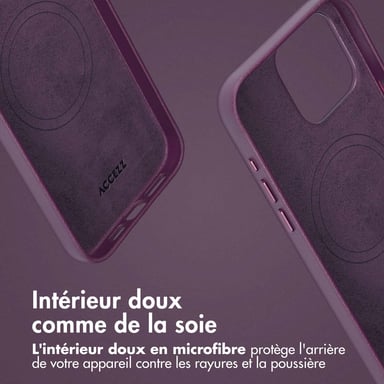 Accezz Étui de téléphone portefeuille en cuir 2-en-1 avec MagSafe pour Apple iPhone 15 Pro Max - Heath Purple