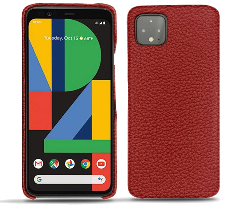 Coque cuir Google Pixel 4 XL - Coque arrièreRouge
