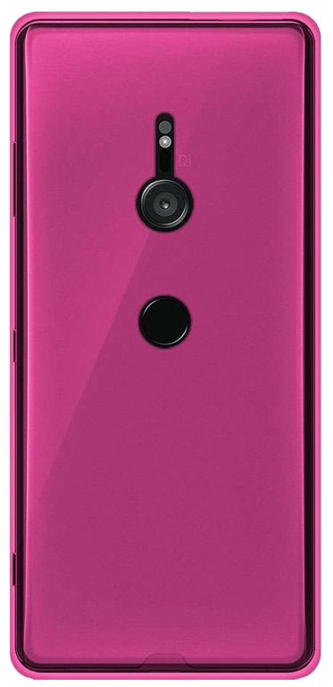 Coque silicone unie compatible Givré Rose Sony Xperia XZ3
