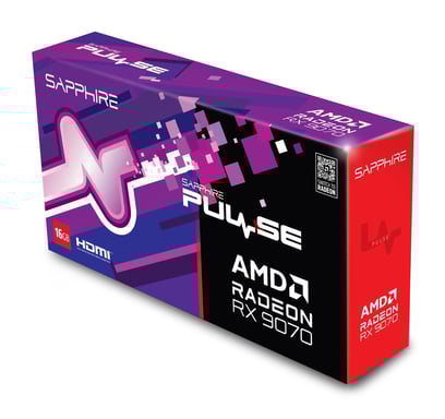 Scheda grafica - PULSE AMD RADEON™ RX 9070 GAMING - 16 GB - Dual HDMI / Dual DP