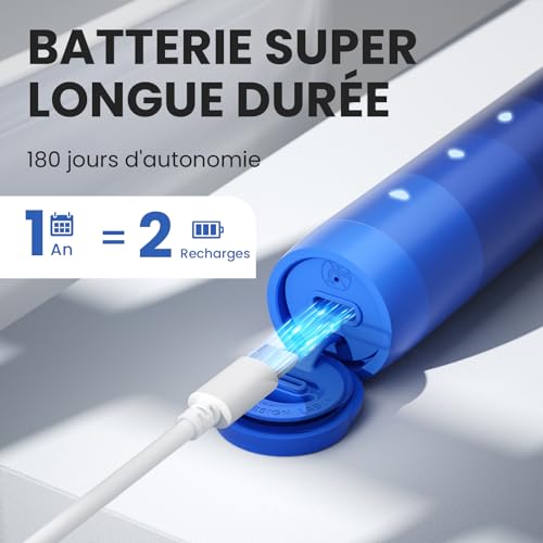 Oclean Flow Brosse à Dents Électrique Sonic 5 Modes avec Blanchiment Autonomie de 180 Jours Minuterie 2 Min & Rappel 30s IPX7 Neuf - vue 3