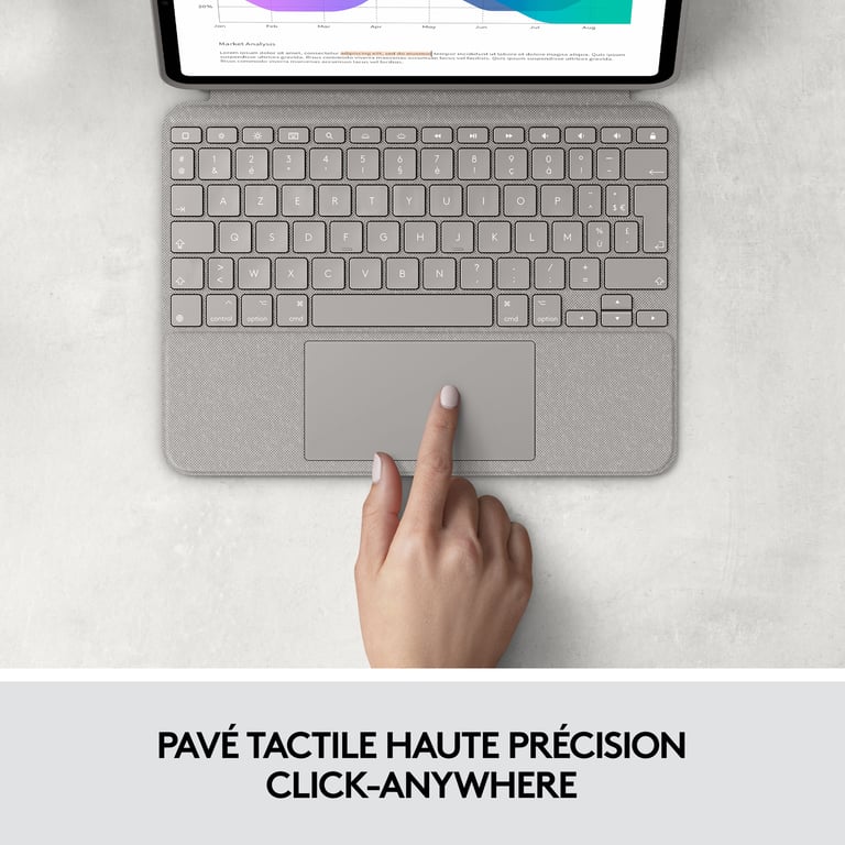 Logitech Combo Touch iPad Pro 11 Sable - vue 8
